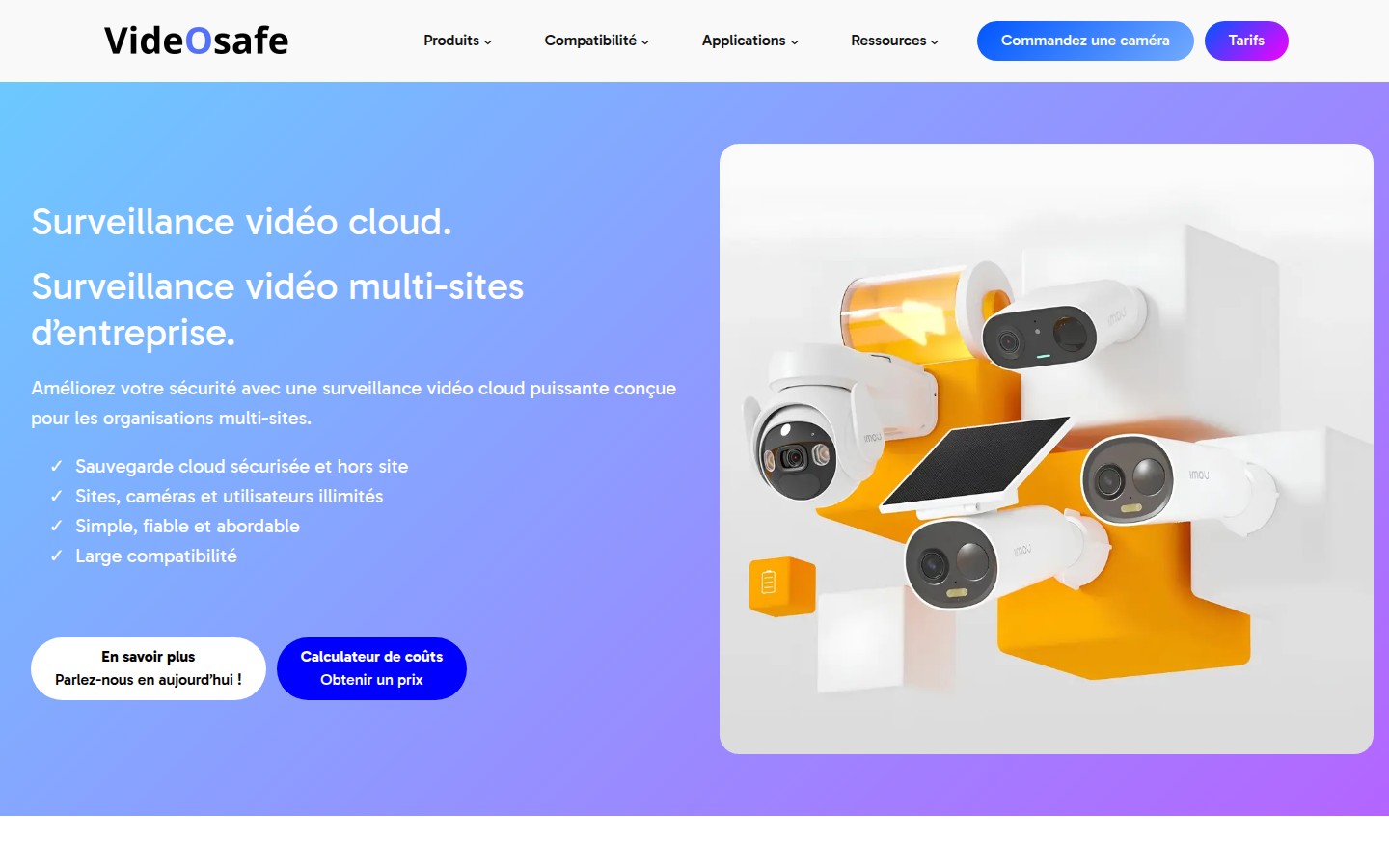 Capture du site videosafe.pacificsecurite.nc